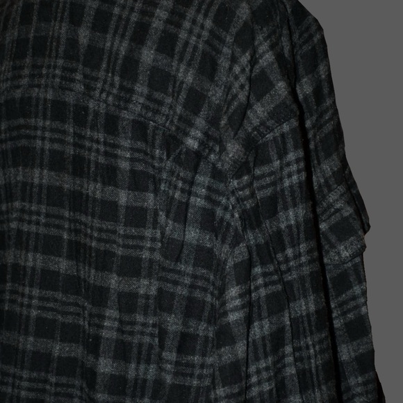 George Black Plaid Casual Button Down Shirt - Picture 3 of 4